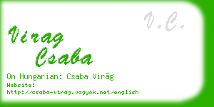 virag csaba business card